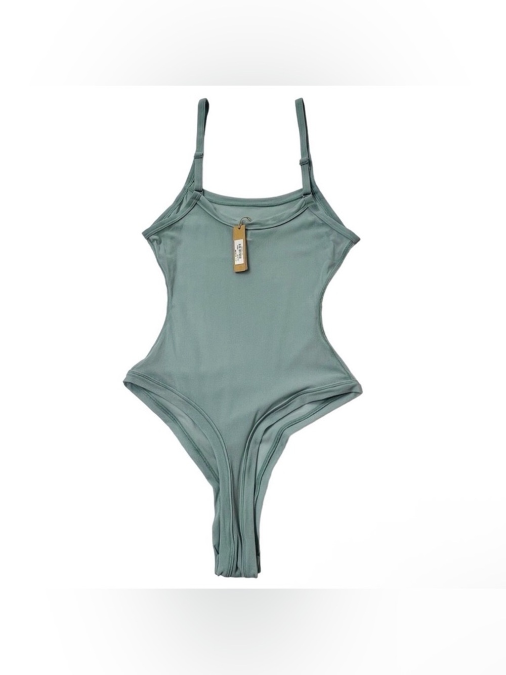 SKIMS Blue Summer Mesh Cami Bodysuit Adjustable Strap NWT Size M - Picture 3 of 4